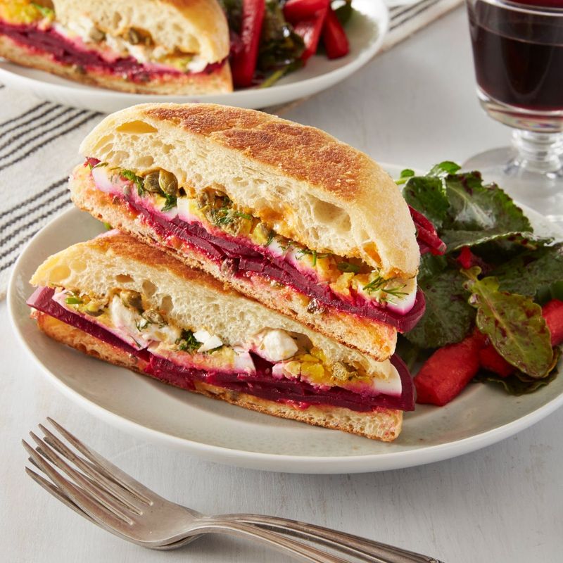 Egg Salad with Pickled Beets