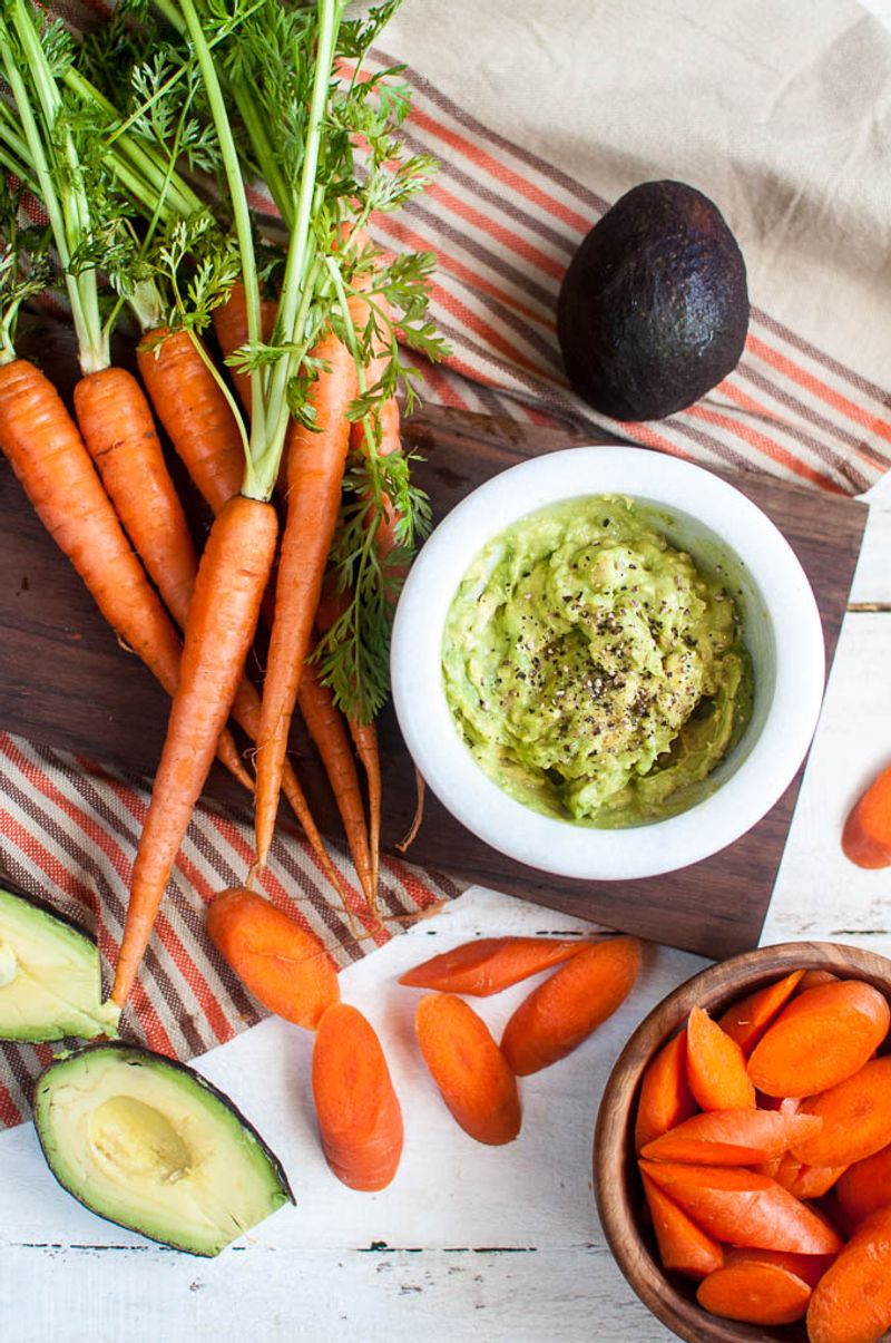 Carrot Sticks with Guacamole