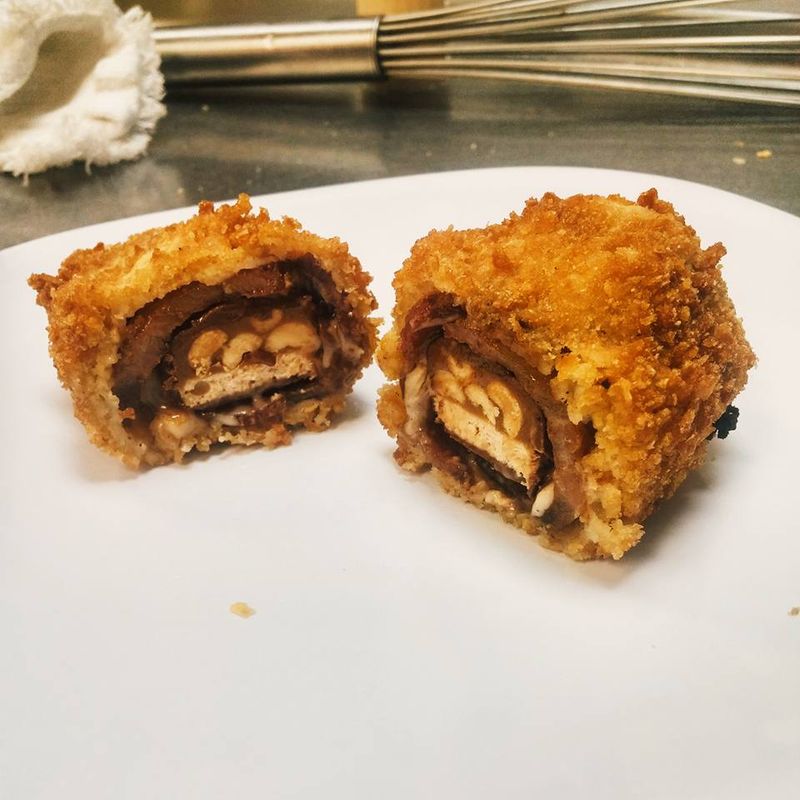 Deep-Fried Snickers Wrapped in Bacon (UK/USA)