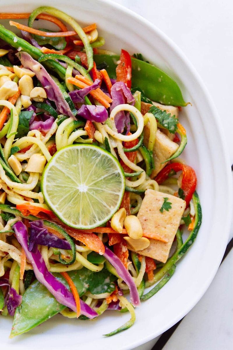 Zucchini Noodle Pad Thai with Tofu