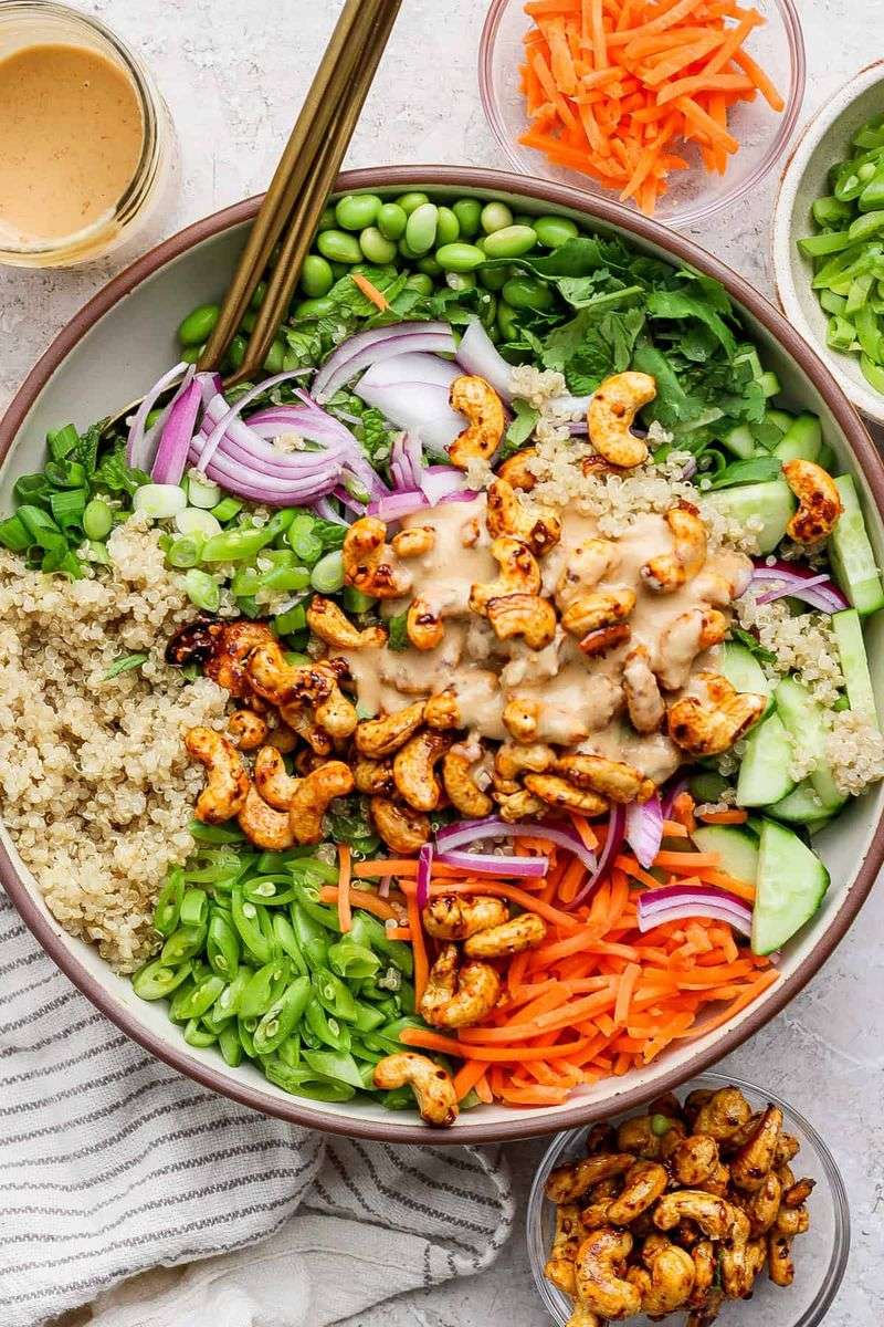 Cashew Crunch Salad with Sesame Dressing
