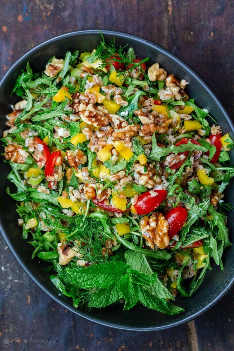Farro Salad with Roasted Vegetables