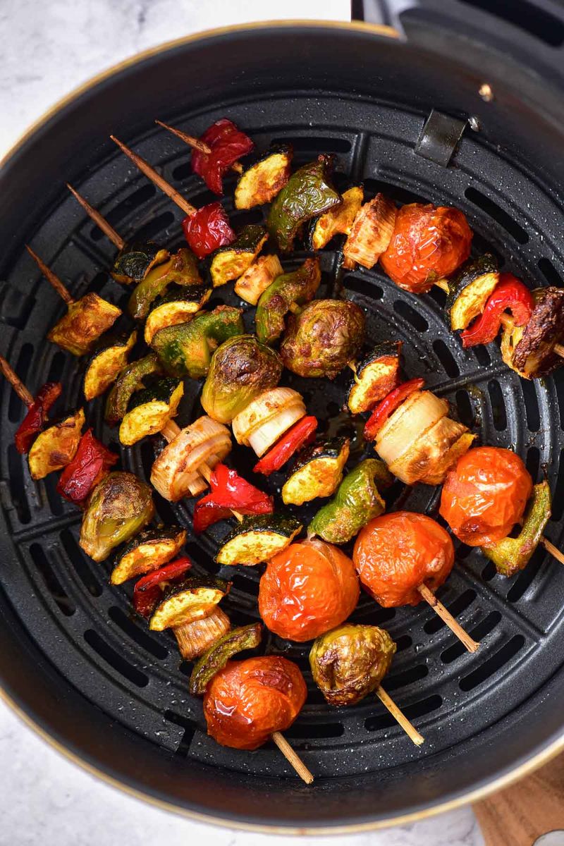 Tasty Air Fryer Veggie Skewers