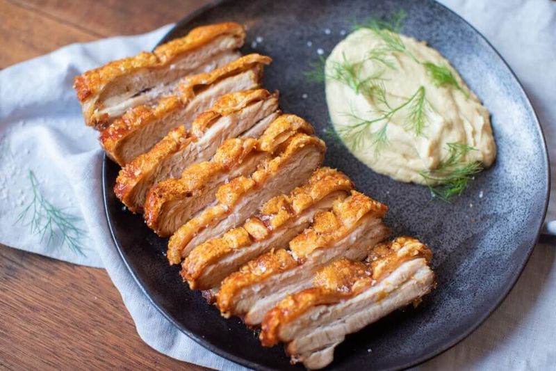 Crispy Pork Belly with Apple Sauce