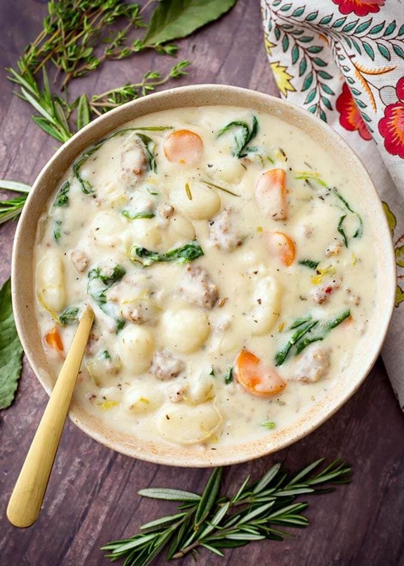 Slow-Cooker Creamy Gnocchi Soup