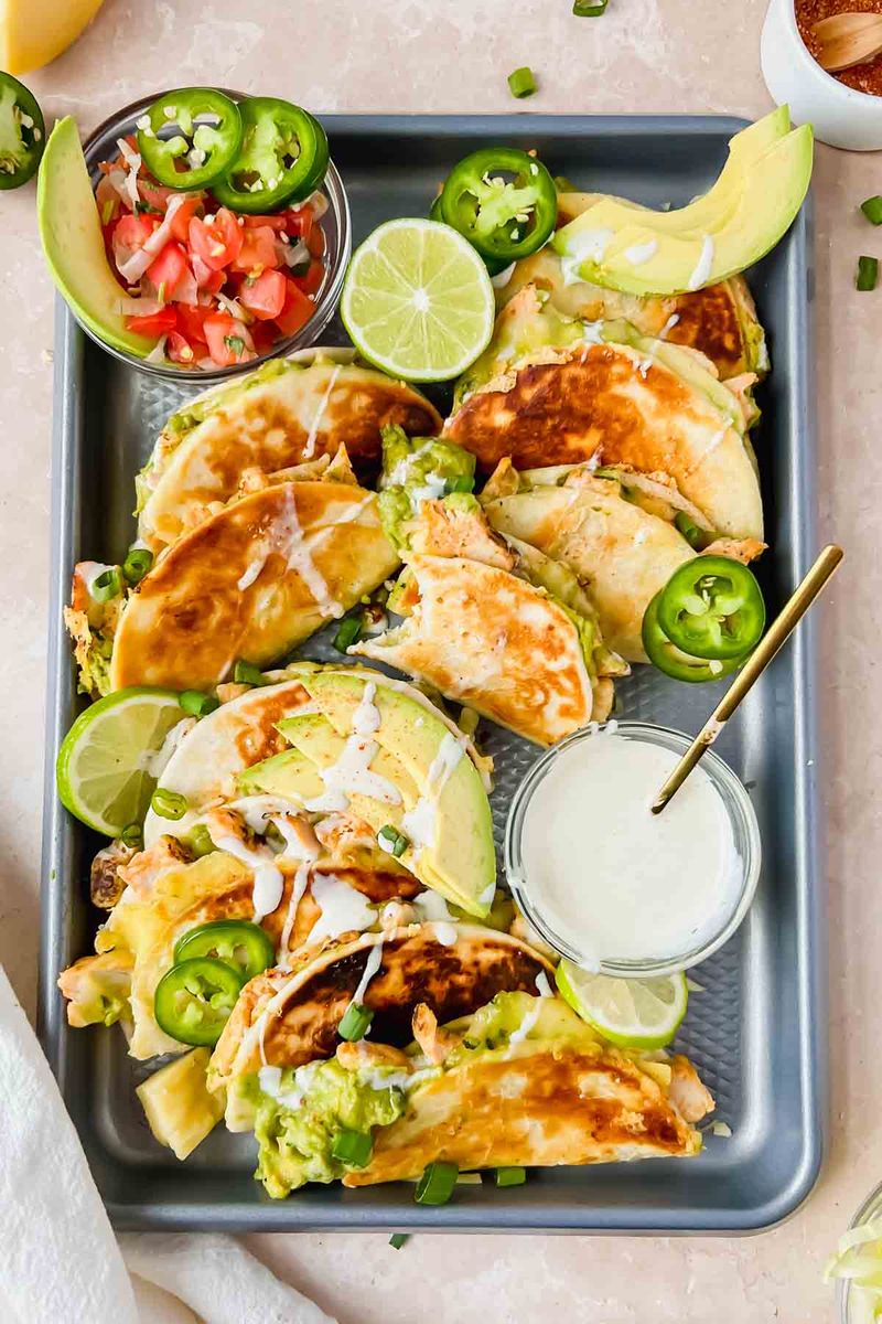 Mini Quesadillas with Salsa Verde