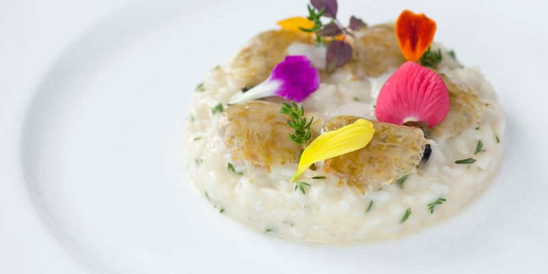 Risotto with Edible Flowers