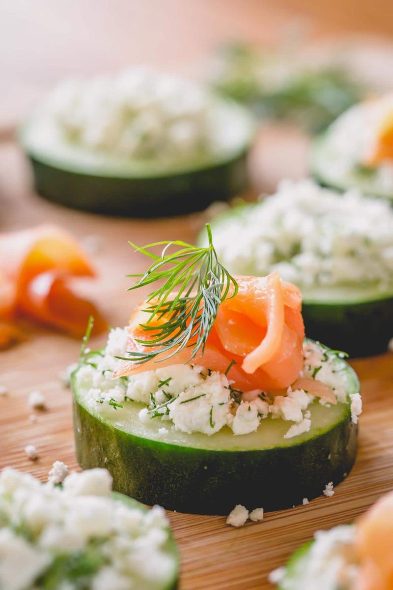 Smoked Salmon & Cucumber Stacks
