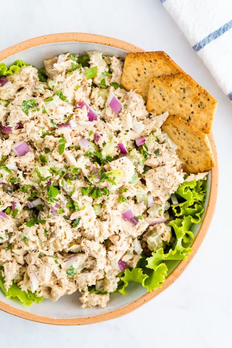 Tuna Salad with Whole-Grain Crackers