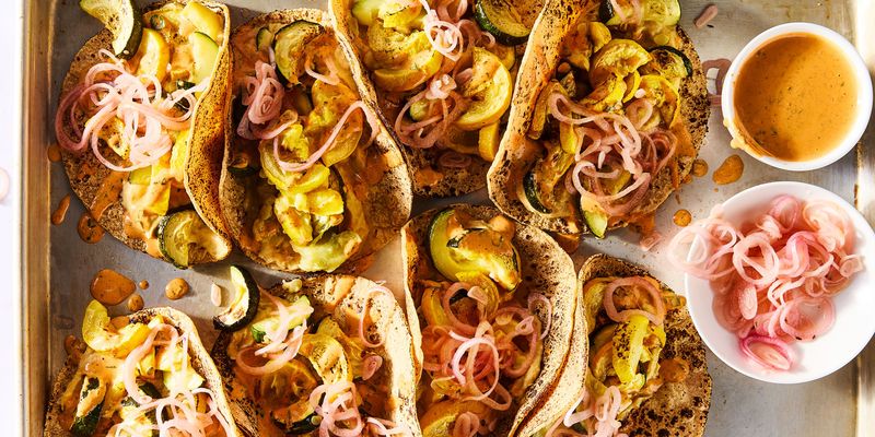 Summer Squash Sheet-Pan Tacos