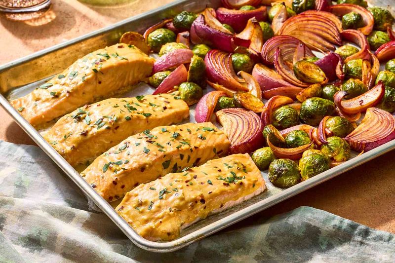 Honey-Mustard Sheet Pan Salmon