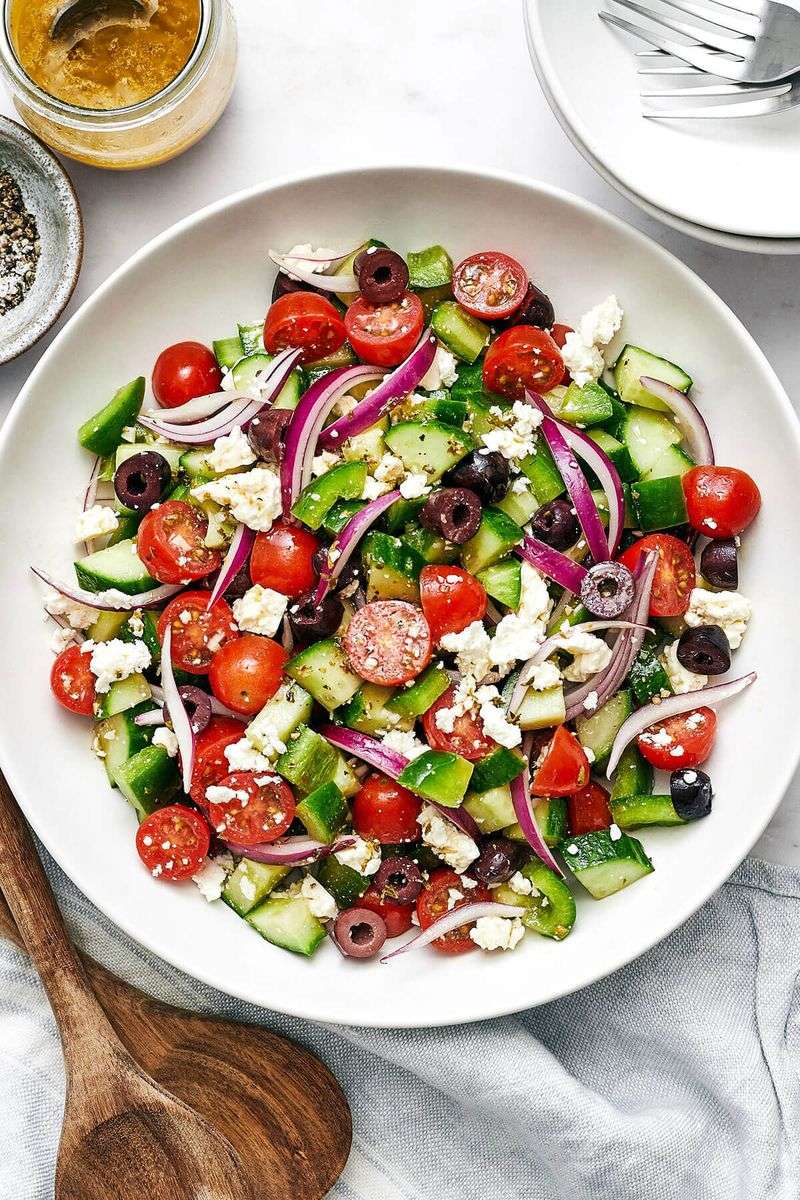 Greek Salad with Feta and Olives