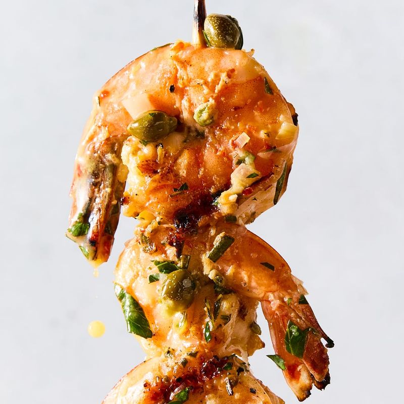 Grilled Shrimp Piccata Skewers