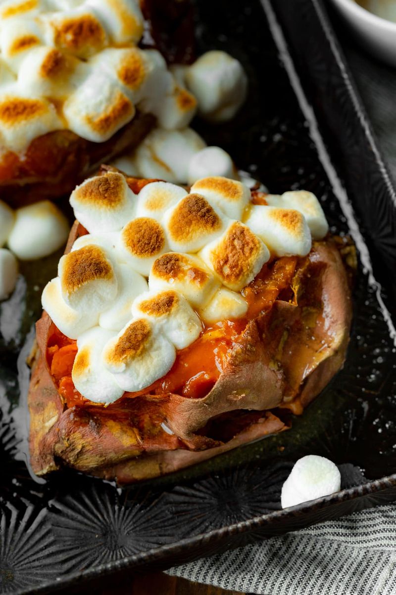 Loaded Sweet Potato (with marshmallows)