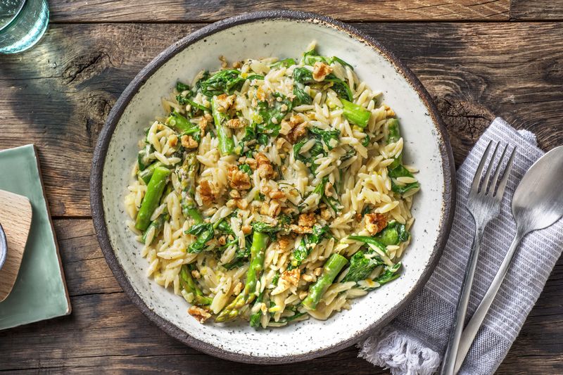 Cheesy Asparagus Orzotto
