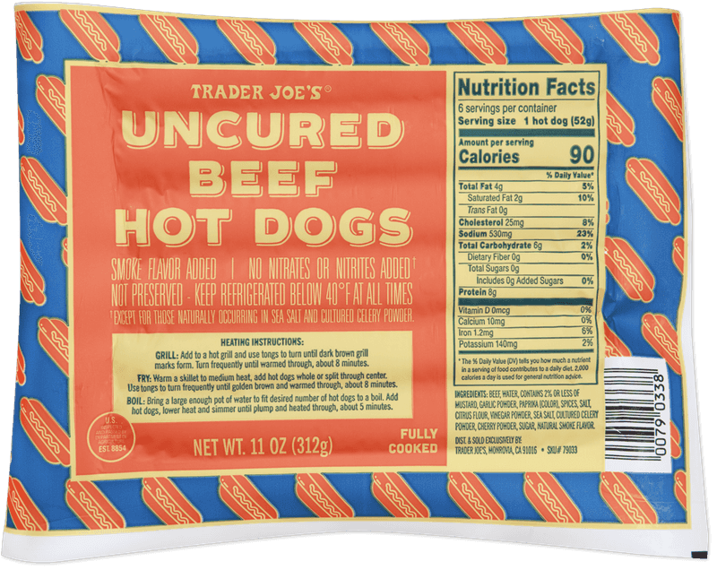 Trader Joe’s Uncured All-Beef Hot Dogs