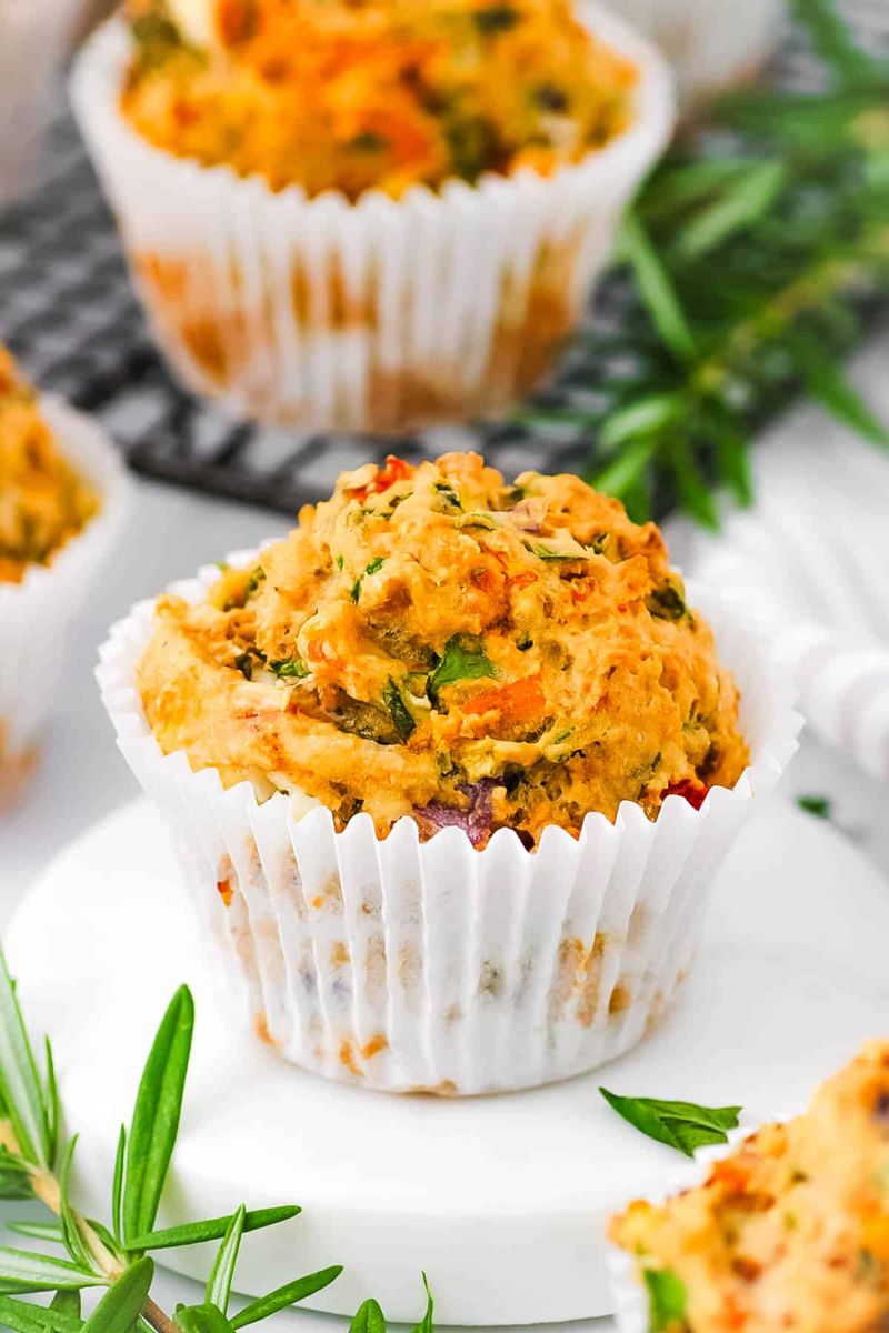 Carrot, Spinach, and Cumin Muffins