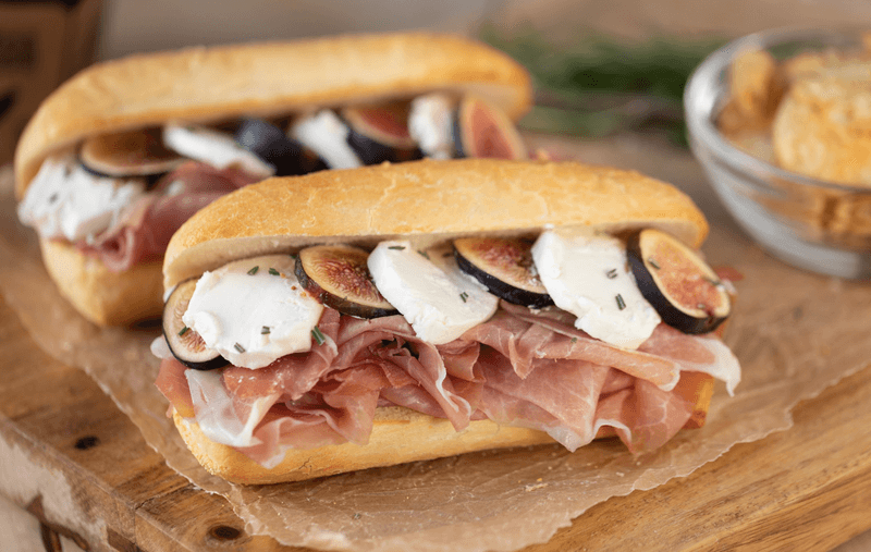 Fig, Goat Cheese, and Prosciutto Sandwich