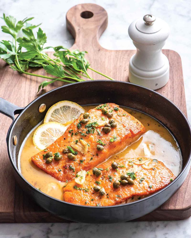 Lemony Salmon Piccata