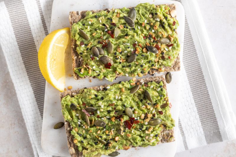 Avocado on Whole Grain Crackers
