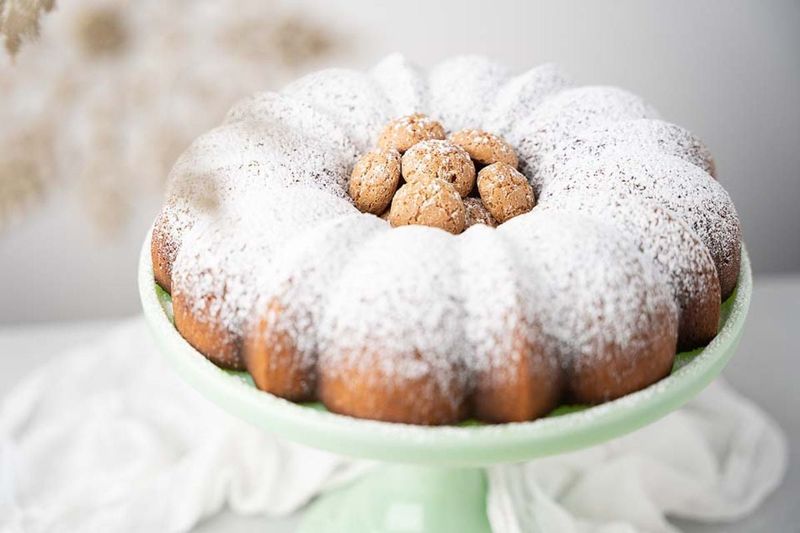 Lemon Ricotta Amaretti Budino Cake