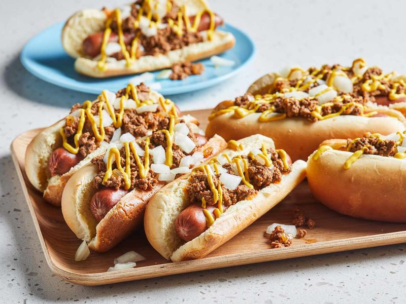 All-American Coney Island Chili Dogs