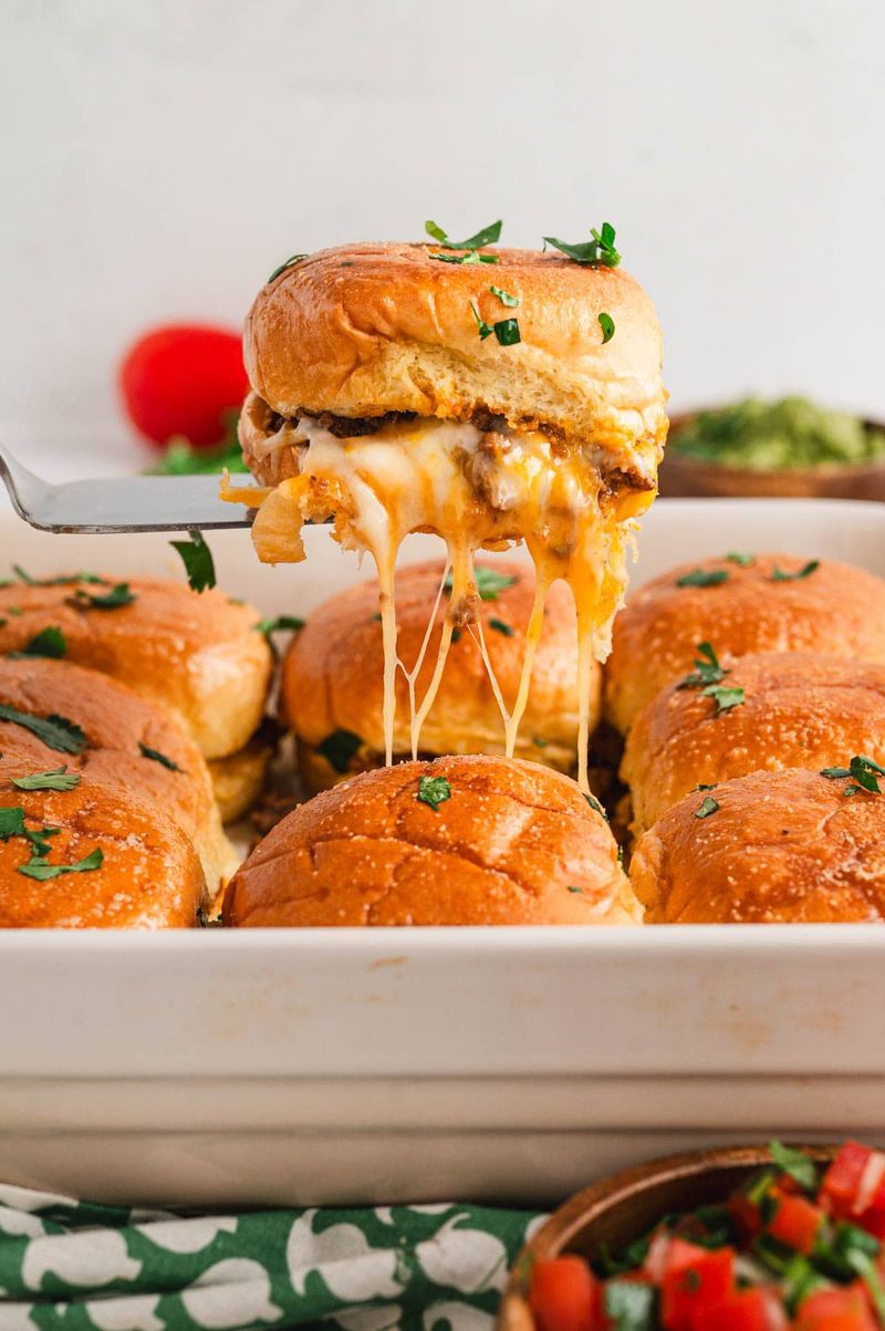 Taco Sliders with Hawaiian Rolls
