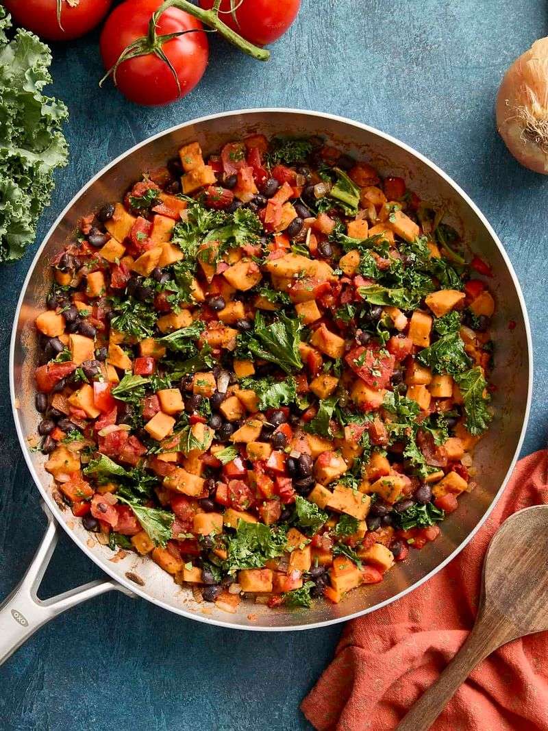 Sweet Potato and Black Bean Hash