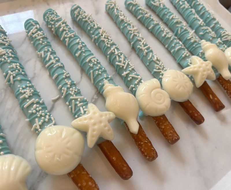 Chocolate Dipped Jellyfish Pretzels