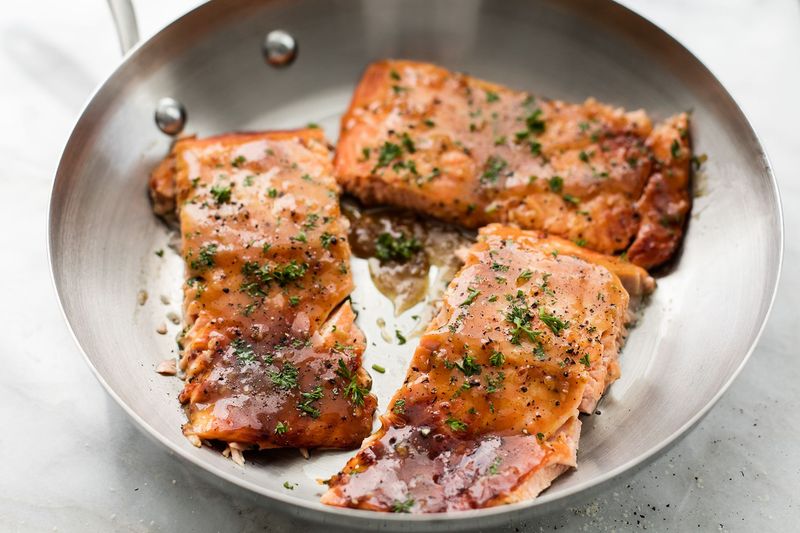 Maple Dijon Glazed Salmon