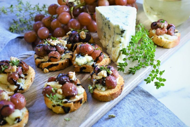 Grapes and Blue Cheese