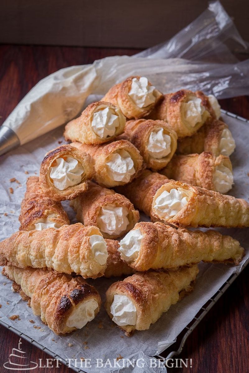 Puff Pastry Cones with Cheese Filling