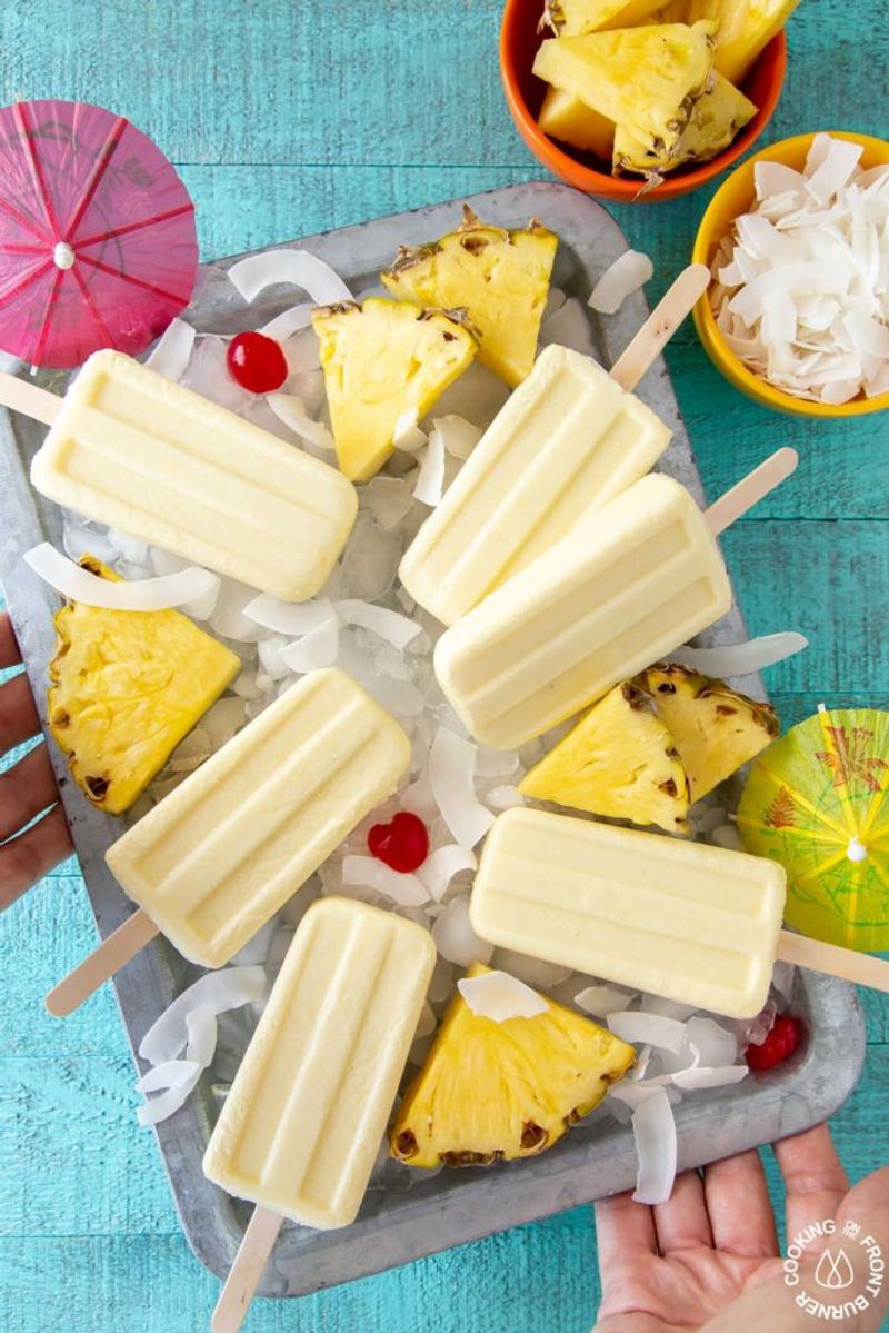 Pina Colada Popsicles
