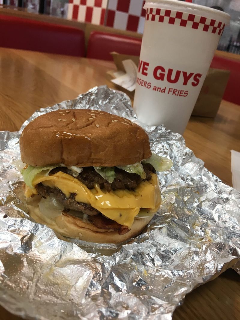 Five Guys Bacon Cheeseburger