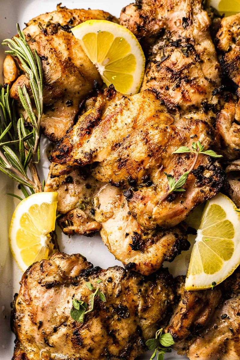 Lemon Herb Grilled Chicken Thighs