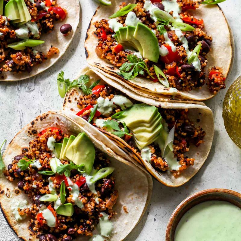 Black Bean and Quinoa Tacos