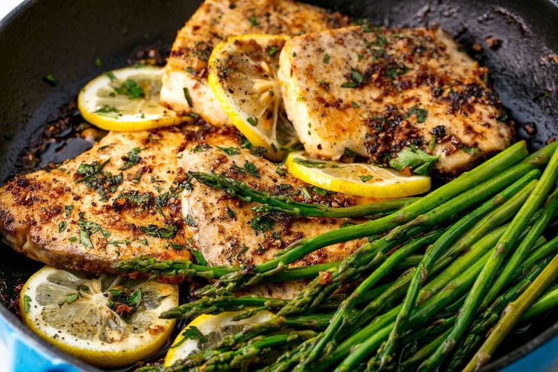 Garlicky Lemon Mahi-Mahi