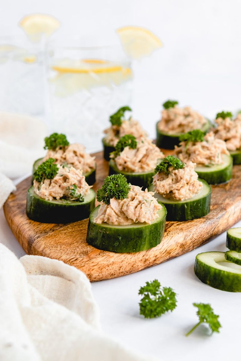 Tuna With Cucumber Slices