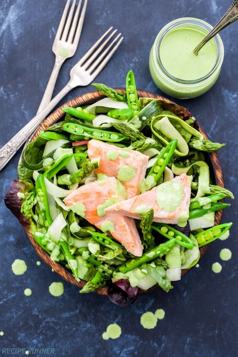 Salmon Salad With Green Goddess Dressing