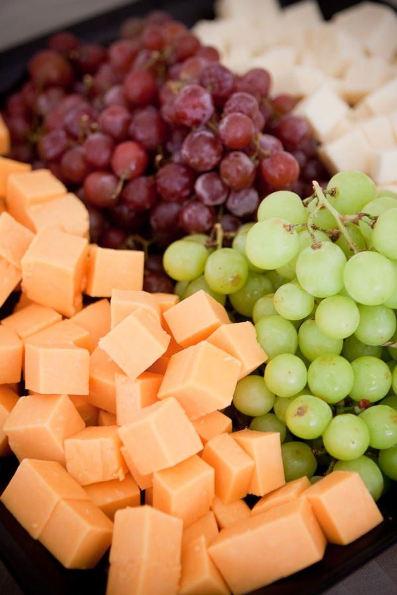 Grapes and Cheese Cubes