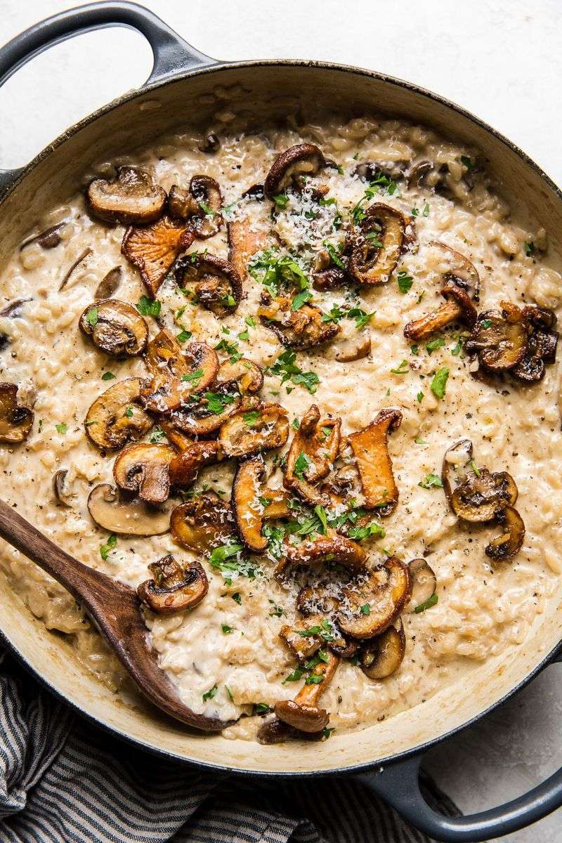 Skillet Mushroom Risotto