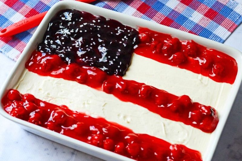 No-Bake Flag Cake