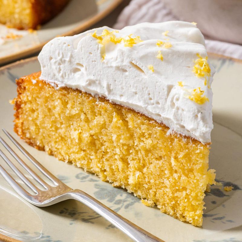 Lemon Almond Polenta Cake Squares