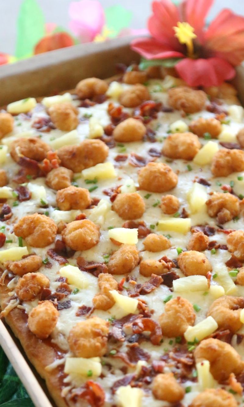 Shrimp and Pineapple Party Pizza