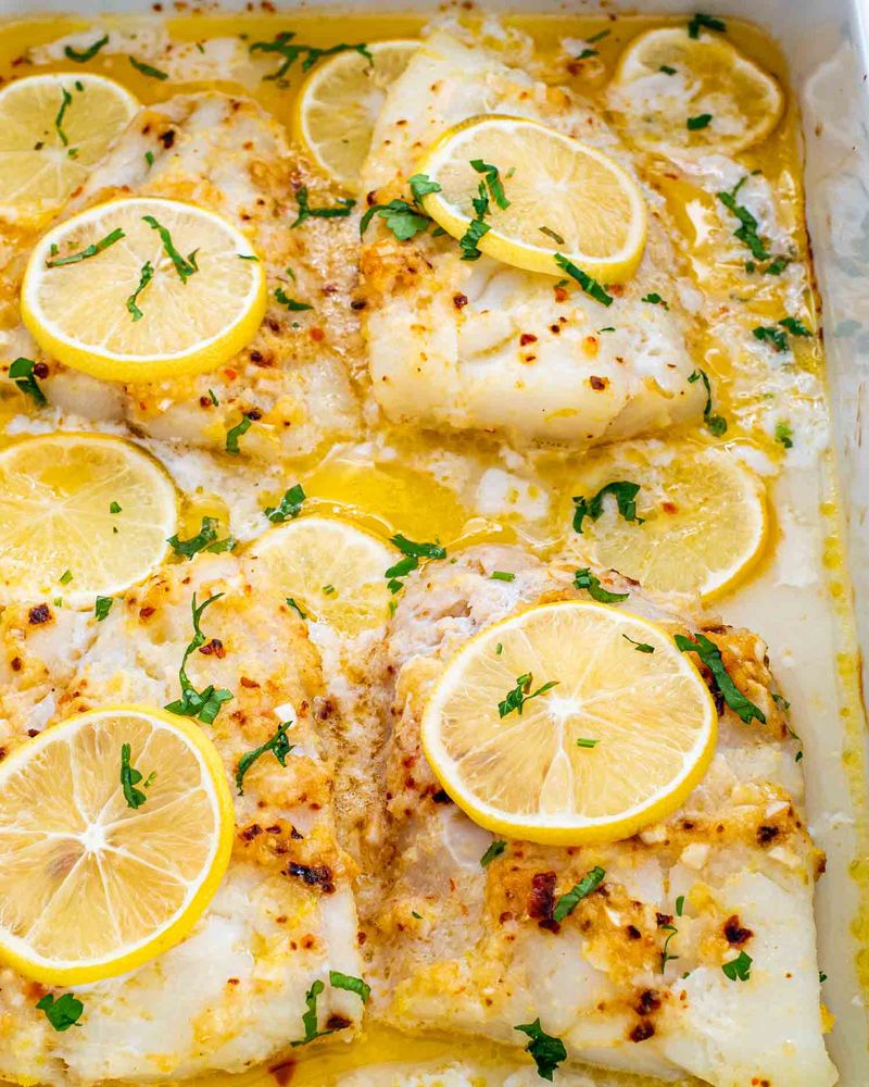 Lemon Butter Baked Cod