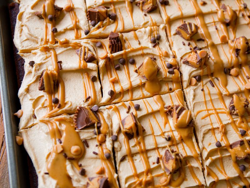 Peanut Butter Chocolate Sheet Cake