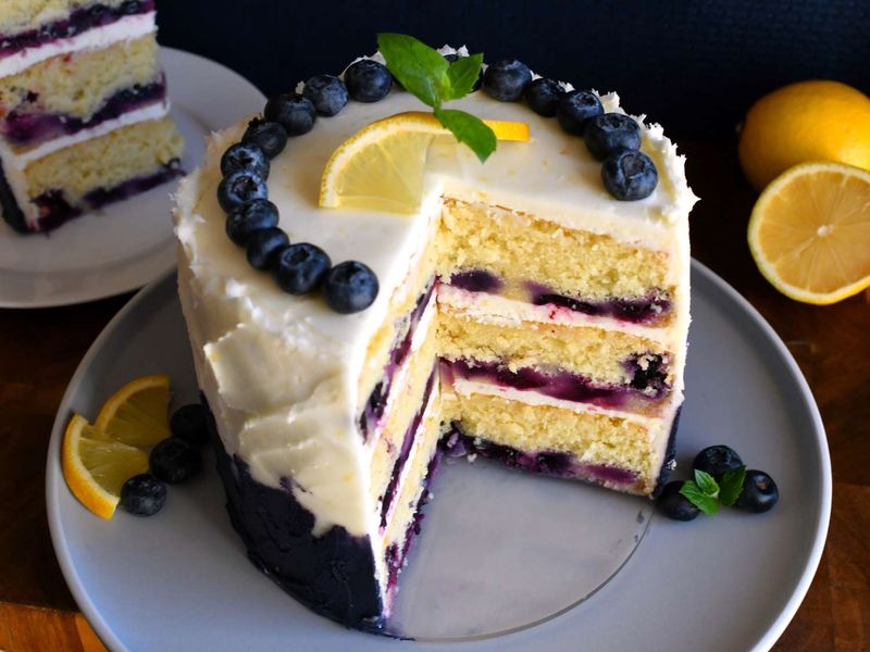 Lemon Blueberry Layer Cake