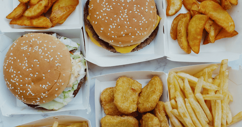 Fast food items (due to packaging)