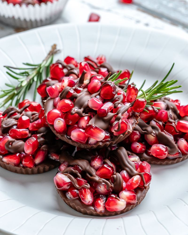 Pomegranate Dark Chocolate Cups