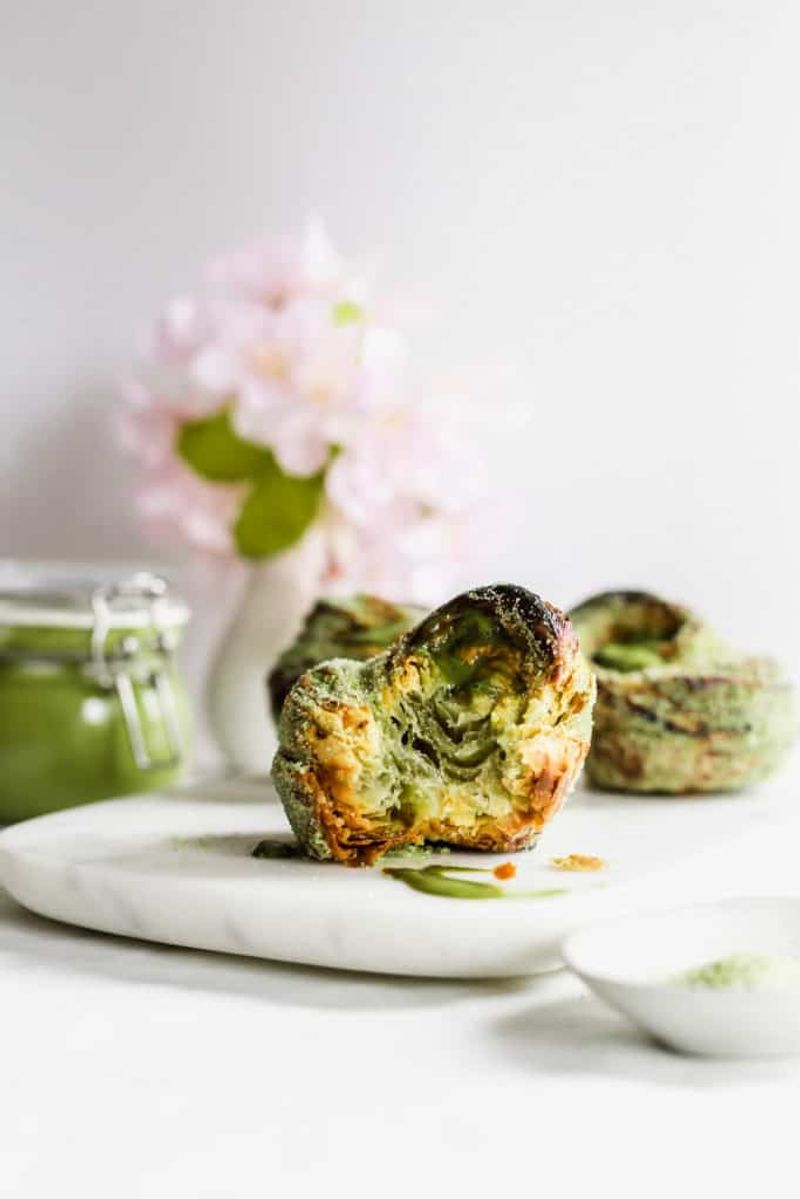 Matcha Green Tea Cruffins
